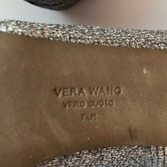 Vera Wang glitter/sparkle open toe platform heels - Picture 9 of 10